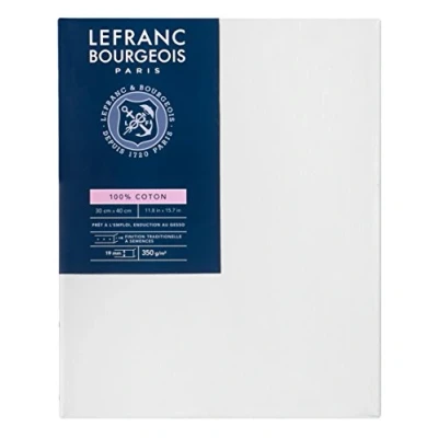 Abbildung von Lefranc &amp; Bourgeois 111139 Keilrahmen Serie Klassisch, 100 % Baumwolle, 350g/m², Archivqualität, säurefrei für erhöhte Haltbarkeit, grundiert 30x40cm