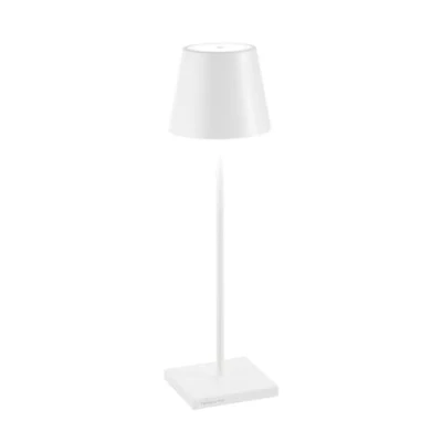 Abbildung von Zafferano, Poldina Pro Lampe, Kabellose, Wiederaufladbare Tischlampe mit Touch Control, Auch für den Außenbereich Geeignet, Dimmer, 2200 3000 K, Höhe 38 cm, Farbe Weiß