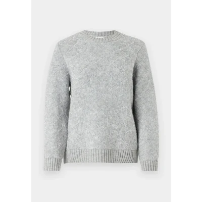 Abbildung von ONLY Onlalba O NECK Strickpullover, Damen, Größe: Small, Medium grey melange