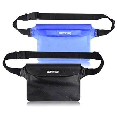 Abbildung von wasserdichte Tasche mit verstellbarem Gurt, Bauchtasche schützt Handy/Geld/Karte/Schlüssel, Wasserfeste Schutzhülle für Schwimmen, Kajak, Boot, Camping, Wandern, Angeln 2 Stück