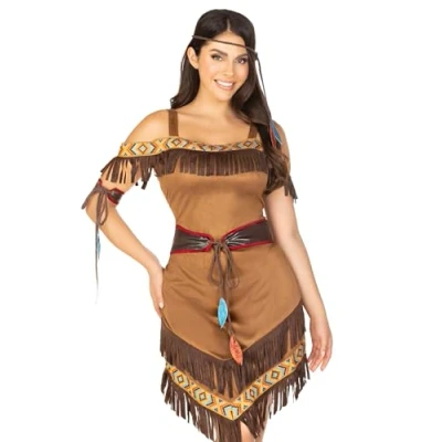 Abbildung von LEG AVENUE Damen Native Princess Erwachsenenkost me, Brown, Größe: S/M (EUR 36 38)