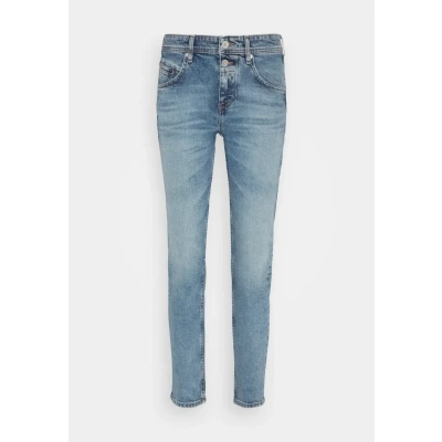 Abbildung von Marc O&#039;Polo Trouser Boyfriend FIT Cropped Length MID Waist Jeans Tapered Fit, Damen, Größe: 25x30, Clean blue wash