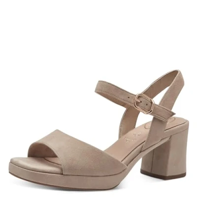 Abbildung von Tamaris Comfort Riemensandalette, Damen, Größe: 40, Beige suede Schuhe