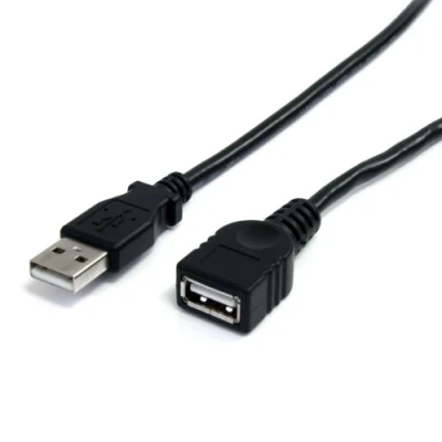 Abbildung von StarTech.com 3 m USB 2.0 Verlängerungskabel A zu Stecker auf Buchse Schwarz (USBEXTAA10BK)