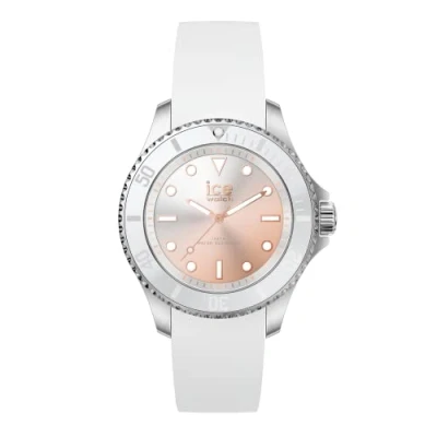 Abbildung von ICE Watch steel Sunset pink Silbergraue Damenuhr mit Silikonarmband 020369 (Small)