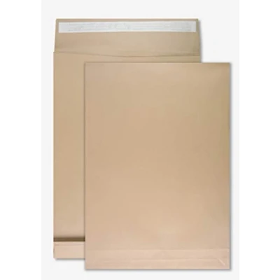 Abbildung von Netuno 50 braune Faltenversandtaschen E4 ohne Fenster 280x 400 mm 150g erweiterbare Versandtaschen mit Falten erweiterbar große Umschläge Stehboden braun für Bücher Broschüren Dokumente