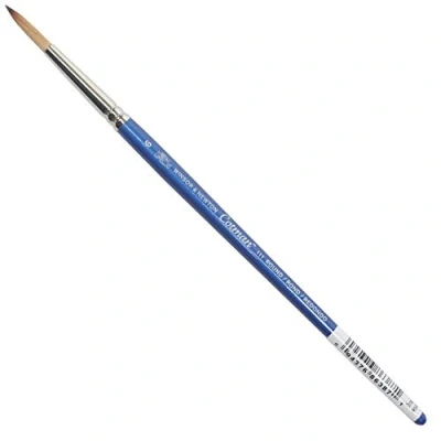 Abbildung von Winsor &amp; Newton 5301006 Cotman Aquarell Synthetikhaar Pinsel Serie 111 Rundpinsel, kurzer Stiel mit exzellenter Sprungkraft, Farbtragekraft und Punktgenauigkeit Nr. 6 3,6 mm