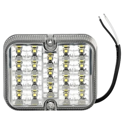 Abbildung von AUTOLIGHT 24 LED Rückfahrleuchte Rückfahrlicht Rückfahrscheinwerfer Weiß 12V 100x81x28mm 19 LEDs E Prüfzeichen Wasserdicht für PKW Anhänger Trailer Traktor Wohnwagen
