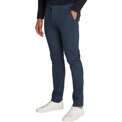 Abbildung von Tommy Hilfiger Herren Chino Hose Bleecker Printed Structure Slim Fit, Blau (Desert Sky), 32W/35L