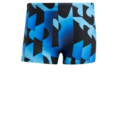 Abbildung von adidas Men&#039;s Allover Print Swim Boxers Badehose, Blue Burst, 38