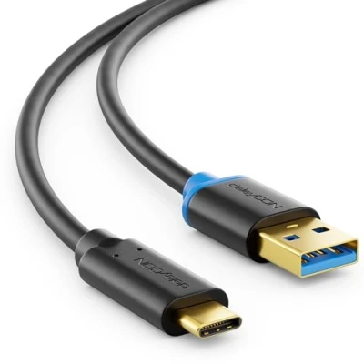 Abbildung von deleyCON 1,5m USB C 3.0 Ladekabel Schnellladekabel 3.1 Gen 1 Typ auf A Kompatibel mit Fold S10 S10E Plus 5G S9 Note 9 8 7 Schwarz