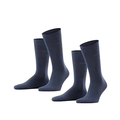 Abbildung von ESPRIT Herren Socken Basic Uni 2 Pack M SO Baumwolle einfarbig Paar, Blau (Marine 6120), 39 42