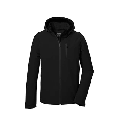 Abbildung von killtec Herren Softshelljacke/Outdoorjacke mit abzippbarer Kapuze KOW 92 MN SFTSHLL JCKT, dunkelnavy, L, 41829 000