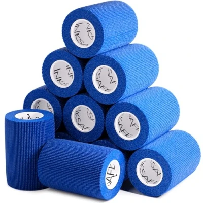 Abbildung von Inksafe Blau Selbsthaftende kohäsive Bandagen, Haftbandage 7,5 cm x 4,5 m, Box mit 12 Stück