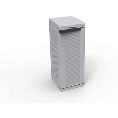 Abbildung von Terry, Ecocab 1, Abfallsammelschrank für drinnen und draußen, Grau, Material: Kunststoff
