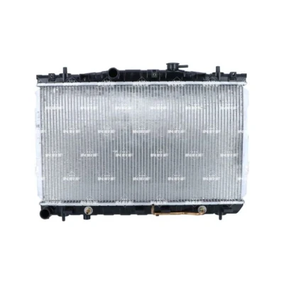 Abbildung von NRF 53356 Kühler, Motorkühlung Aluminium 668 375 16 mit Anbauteilen Kühlrippen gelötet