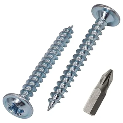 Abbildung von SKIR&#039;CO (200 Stück) Verzinkter Stahl 3,5 x 30 mm Holzschrauben, Metallschrauben, Oblatenkopf, Pozidriv, selbstschneidend