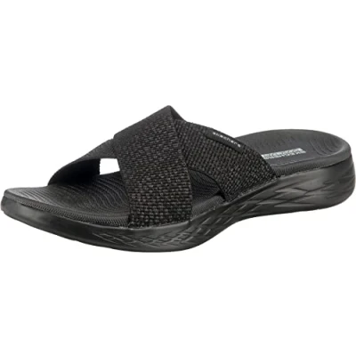 Abbildung von Skechers Damen On the go 600 Glistening Sandalen, Black Textile, 37 EU