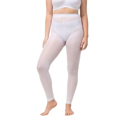 Abbildung von Ulla Popken Damen, 60den Strumpf Leggings, Weiß, 22 28
