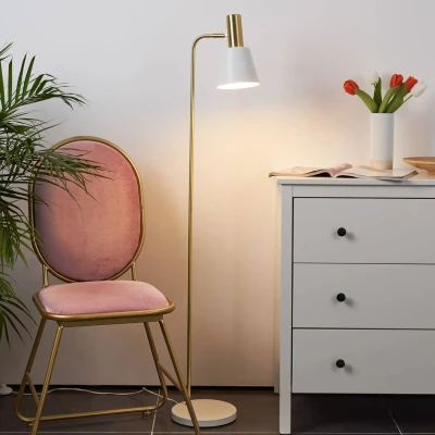 Abbildung von Pauleen 48145 Grand Elegance Stehleuchte mit Gold Stehlampe in Weiß max25W E27 Weiß/Gold 230V Metall