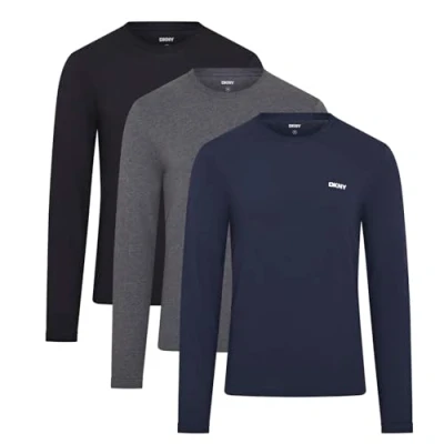 Abbildung von Herren DKY L/S T Shirt Warriors 3er Pack Marineblau/Anthrazit/Schwarz