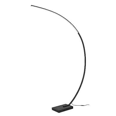 Abbildung von Trio Leuchten LED Stehleuchte Bangkok 426511832, Metall Schwarz matt, Fuß Marmor schwarz, inkl. 18 Watt LED, Fußdimmer