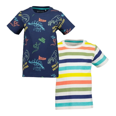 Abbildung von Blue Seven Marketplace Online PACK OF 2 Tshirt print M weiss dk blau für Kinder, Größe: 98,