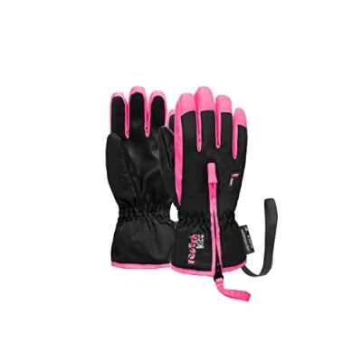 Abbildung von Reusch Unisex Babys Ben Angenehm Warme und Winddichte Skihandschuhe Alltagshandschuhe Babyhandschuhe Schneehandschuhe Zum Schlittenfahren Winter Handschuhe, 7769 Black/Knockout pink, III