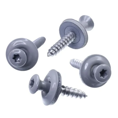 Abbildung von SECCARO Spenglerschraube 4,5 x 60 mm, RAL 7030 steingrau, Edelstahl A2, EPDM Dichtscheibe 15 TX/Innensechsrund, 75 Stück