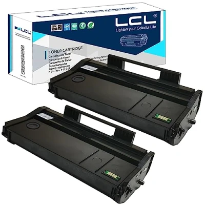 Abbildung von LCL Kompatibel Toner 407166 SP100 SP112 (2Schwarz) Ersatz für Ricoh Aficio SP 100 100E 100SU 100SF 112 112SU 112SF