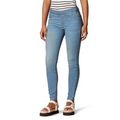 Abbildung von Amazon Essentials Damen Stretch Jeggings zum Anziehen(erhältlich in Übergröße), Helle Waschung, 40 Kurz