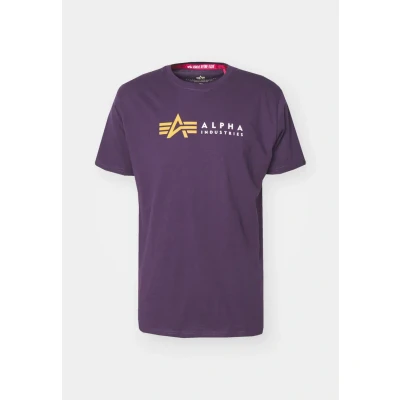 Abbildung von Alpha Industries Label Tshirt print, Herren, Größe: XXL, Plum