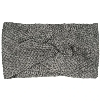 Abbildung von styleBREAKER Damen Strick Stirnband mit Waffelpatent Strickmuster und Twist Knoten, warmes Winter Haarband, Headband 04026060, Farbe:Grau