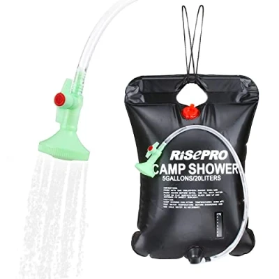 Abbildung von RISEPRO Solar Dusche Tasche, 5 Gallonen/20L Heizung Camping Tasche mit Temperatur Hot Wasser 45 C Wandern Klettern C1004