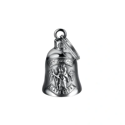 Abbildung von Mocy Bell Clochette Moto Saint Christopher Safe Ride Guardian Gremlin Acier inoxydable Argent
