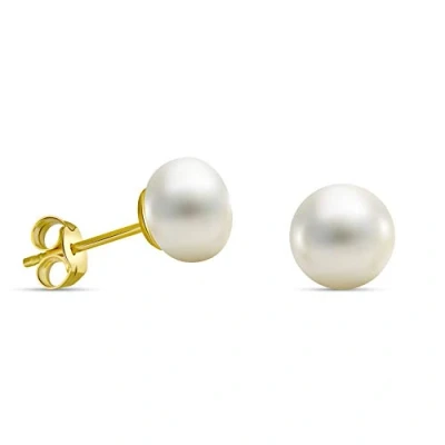 Abbildung von MIORE Schmuck, Perlen Ohrringe, Ohrstecker Damen, Ohrringe Gold 375 9 K Gelbgold, Damenohrringe mit Perlen, perlenohrringe, Ohrschmuck