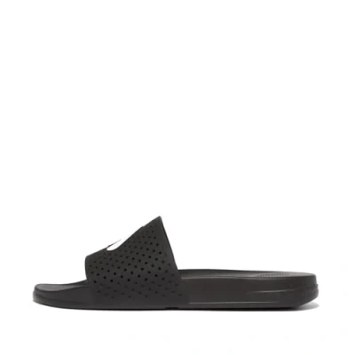 Abbildung von Fitflop Iqushion Herren Poolrutsche mit Pfeilmotiv Schiebe Sandalen, Schwarz, 43 EU