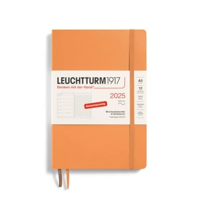 Abbildung von LEUCHTTURM1917 370510 Wochenkalender &amp; Notizbuch 2025, Medium A5 Softcover 12 Monats Planer, 80 g, liniert Apricot
