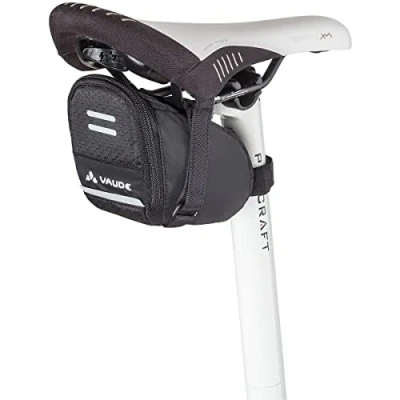 Abbildung von VAUDE Satteltasche für Fahrrad “Race light, Fahrradtasche Sattel klein mit Reflektoren, Werkzeugtasche Klettverschluss, besonders leicht, einfache Montage