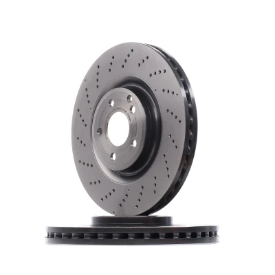 Abbildung von BREMBO COATED DISC LINE 09.B855.51 Bremsscheibe 344 32 5 gelocht/innenbel. beschichtet hochgekohlt mit Schrauben MERCEDES BENZ: CLS Coupe