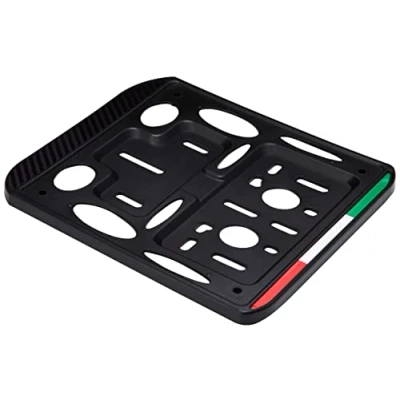 Abbildung von Quattroerre 16109 Kennzeichenhalter für Motorrad Tricolore Carbon