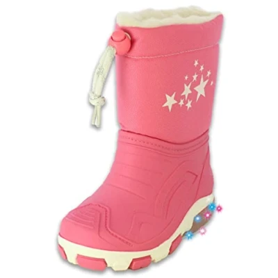 Abbildung von Beck Warmfutter Blinking Stars Snowboot/Winterstiefel für Kinder, Größe: 28, Pink Schuhe