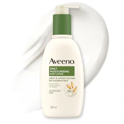 Abbildung von Aveeno® Daily Moisturising Feuchtigkeitsspendende Bodylotion Körperlotion mit beruhigendem Hafer für normale bis trockene, empfindliche Haut