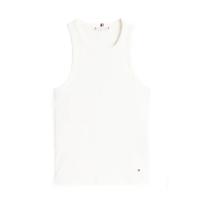 Abbildung von Tommy Hilfiger SLIM TANK Top, Damen, Größe: Large, Ecru