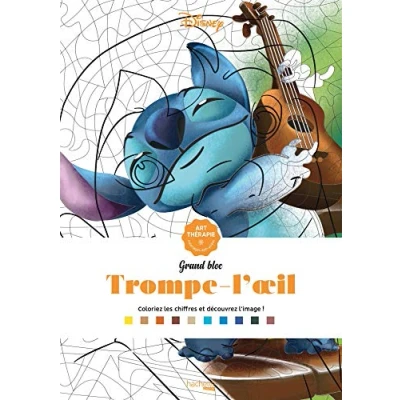 Abbildung von Grand Bloc Disney Trompe l&#039;oeil: Coloriez les chiffres et découvrez l&#039;image
