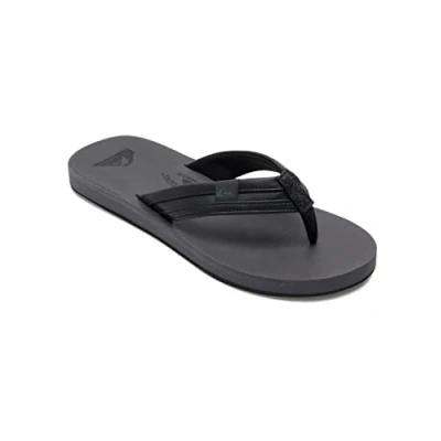 Abbildung von Quiksilver Carver Squish Zehentrenner, Herren, Größe: 43, Black/grey/black Kunststoff
