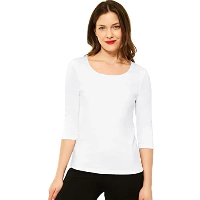 Abbildung von Street One Damen Pania T Shirt, Weiß, 46 EU