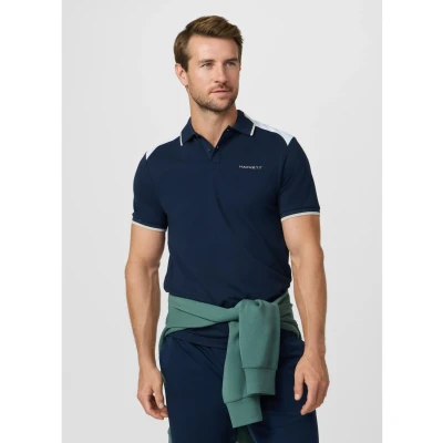 Abbildung von Hackett London Block Poloshirt, Herren, Größe: XXL, Navy