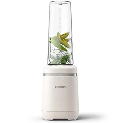 Abbildung von Philips Standmixer Eco Conscious Edition, 350 Watt, ProBlend Technologie, Tritan Renew™ Becher, BPA frei, seidenweiß matt (HR2500/00)