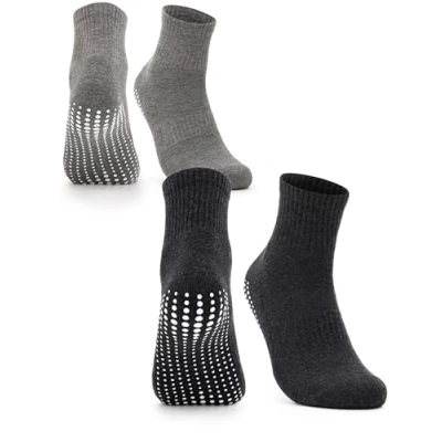 Abbildung von Occulto Damen Stoppersocken 2 4 Paar (Modell: Madeleine) PaarSchwarz,Grau 35 38